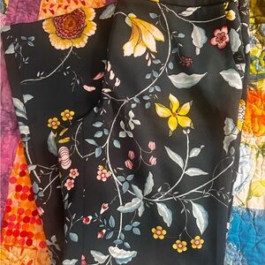 Ann Taylor Loft Teal and Black Petites Pants